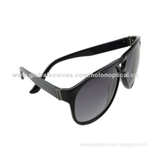 Acetate Sunglasses in Black with UV400 Protection, Customized Logos Available